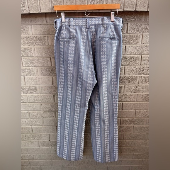Levi’s Sta Prest 70s Blue and White Patterned Pants- size 10/12 women’s - Picture 2 of 7